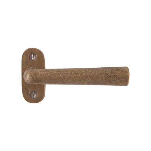 Pure deurkrukken Ph1925+ op ovaal smal rozet, ruw brons