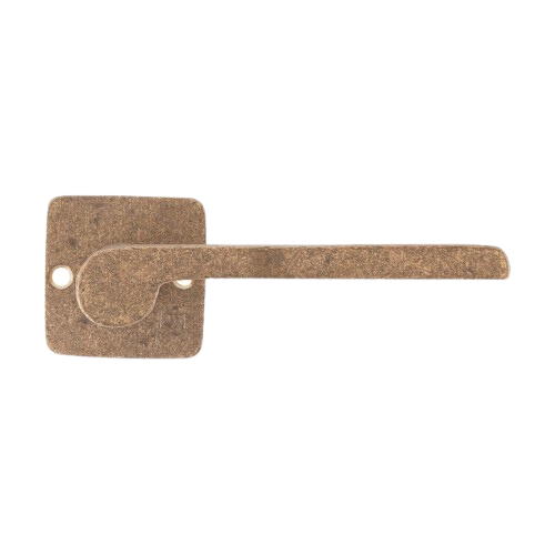 Pure deurkrukken Ph1928 op vierkant rozet, ruw brons