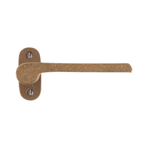 Pure deurkrukken Ph1928 op ovaal smal rozet, ruw brons
