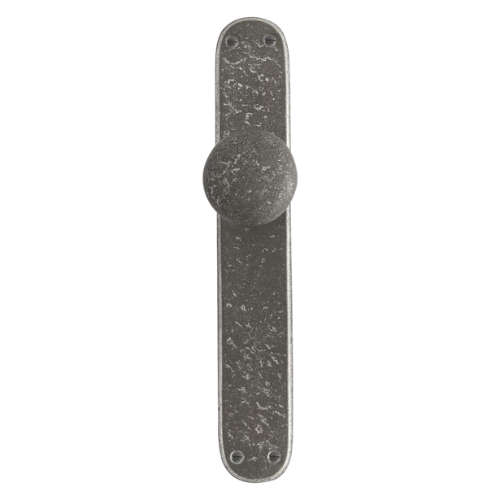 Pure knopkruk op langschild blind PHR/P40, ruw metaal