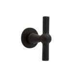 CDF deurkrukken T-model BECDF"T"/R326B rond rozet, zwart