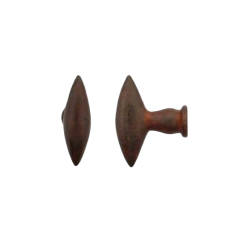 CDF meubelknop ovaal met spitse punt 35 mm, roest