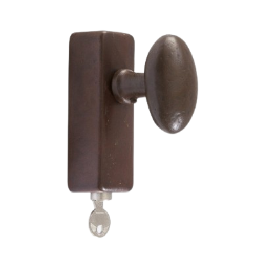 CDF raamkruk afsluitbaar BT1020 knop ei ovaal 65 mm, roest
