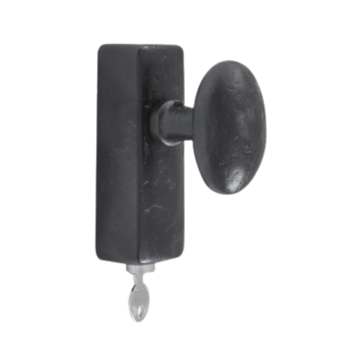 CDF raamkruk afsluitbaar BT1020 knop ei ovaal 65 mm, zwart