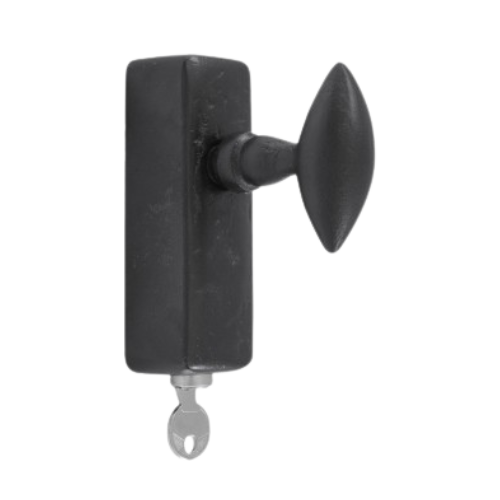 CDF raamkruk afsluitbaar BT254 ovaal met spitse punt 60mm, zwart