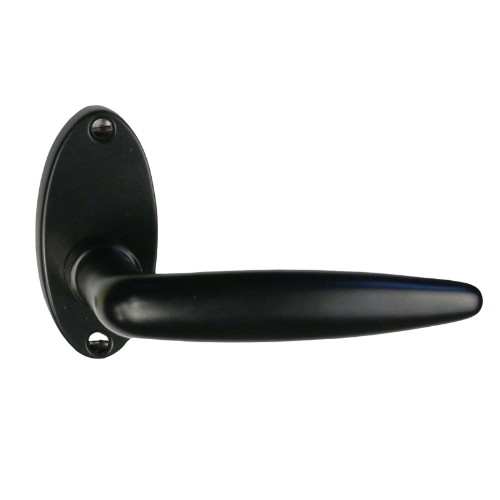 Delftland deurkrukken Dudok 110 mm excl. rozetten, zwart