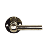 Giara deurkrukken M8/L+L model op rond rozet, wit brons