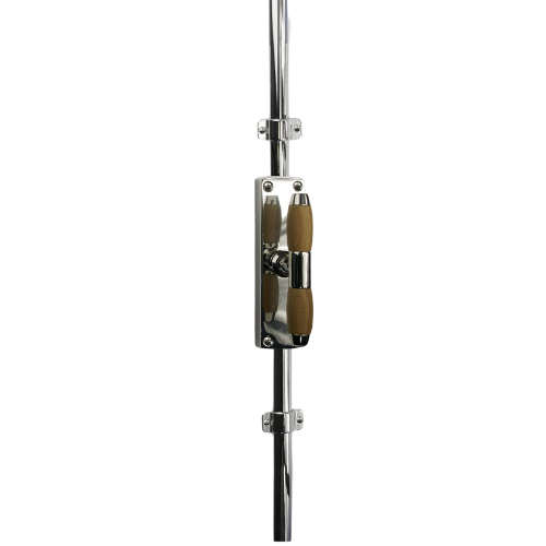 Eemland raamespagnolet compl. 128x35 mm, nikkel glans/teak