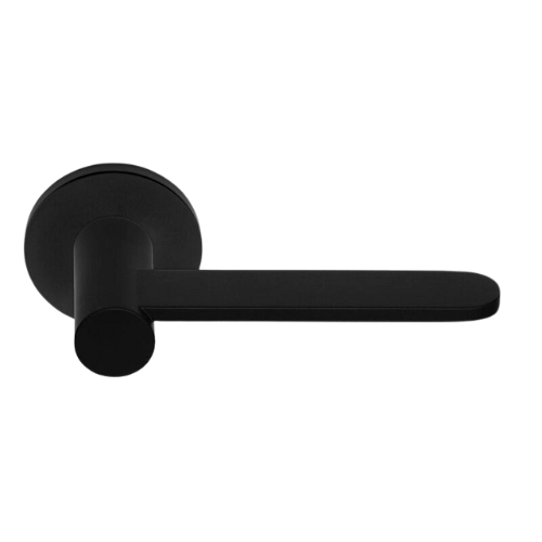 TENSE BB102-G deurkruk geveerd op rond rozet mat zwart
