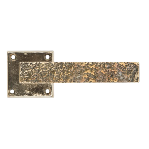 Giara deurkrukken M90/R12 op vierkant rozet, natuur brons
