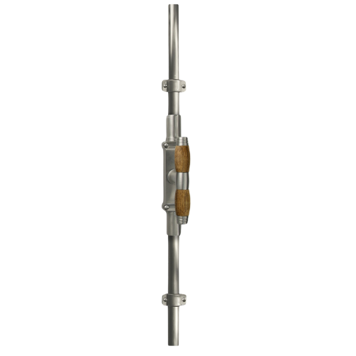 Goylant raamespagnolet compleet, nikkel mat/teak