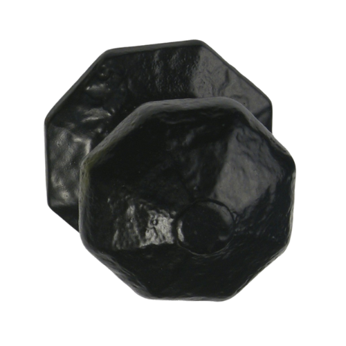 Kirkpatrick voordeurknop achtkant knop 63mm rozet 76mm,zwart
