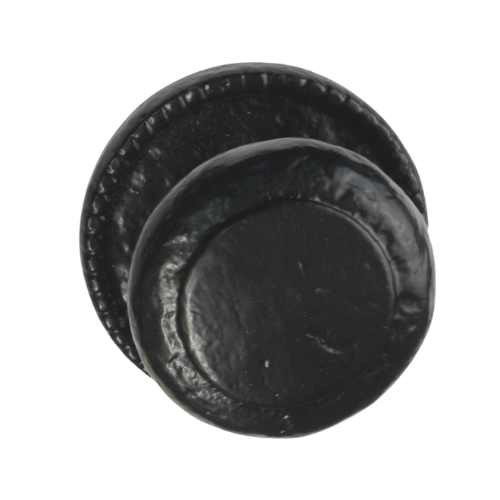 Kirkpatrick voordeurknop rond 82 mm op rozet 101 mm, zwart