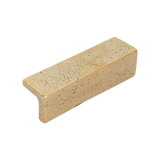 Pure meubelgreep hoek PML 64 mm h.o.h., ruw brons gepolijst