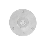 Pure beldrukker op RO90 rozet 90 mm, mat wit brons