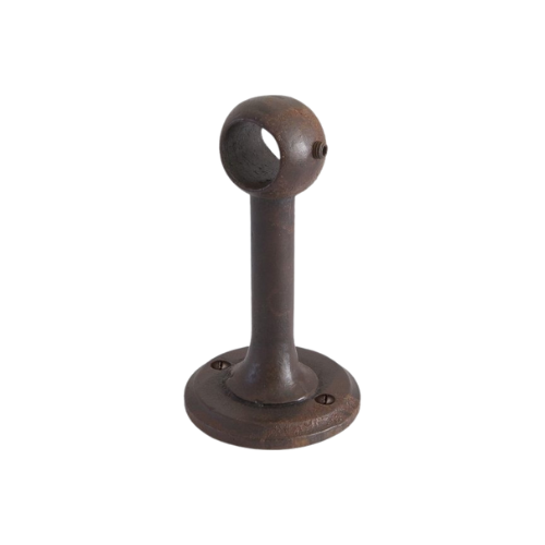 Pure garderobe roedesteun op rond rozet 80 mm, roest
