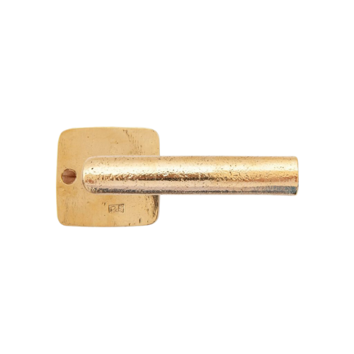 Pure deurkruk strak PH1930 op vierk. rozet, ruw brons gepol