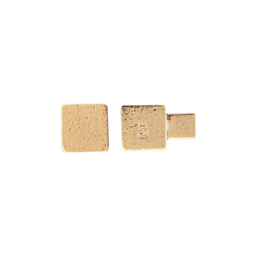 Pure meubelknop vierkant PQ 15 mm, ruw brons gepolijst