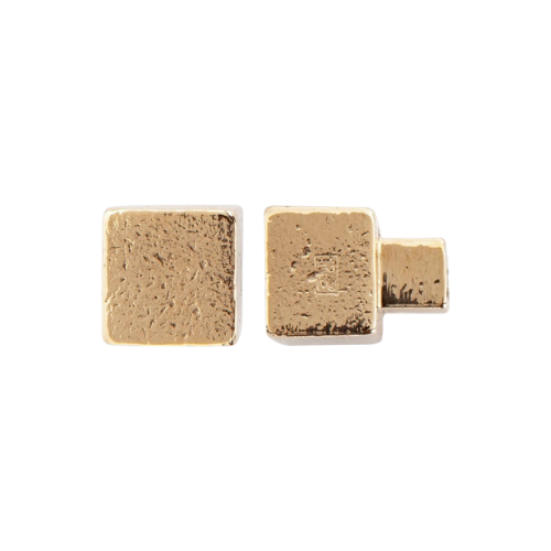 Pure meubelknop vierkant PQ 20 mm, ruw brons gepolijst