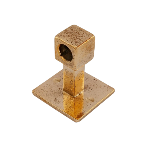 Pure eindsteun Q links, ruw brons gepolijst