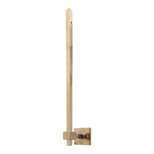 Pure reserverolhouder Q 370mm rechts, ruw brons gepolijst