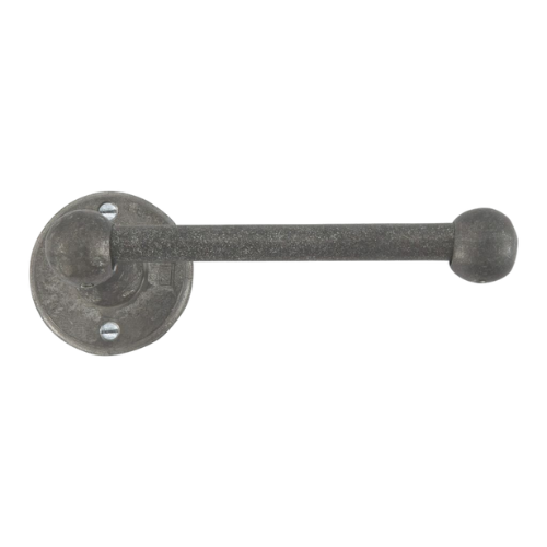 Pure WC rolhouder op rond rozet Ls, ruw metaal