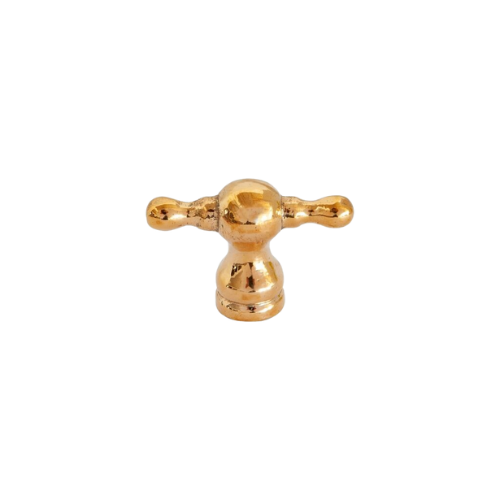 Pure meubelknop T kraantje TAP 37 mm, ruw brons gepolijst
