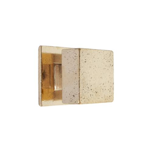 Pure voordeurknop op vierkant PQ65 ruw brons gepolijst