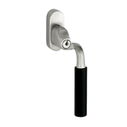 Bauhaus raamkruk afsl. verkr. 162 mm Ls. nikkel mat/ebben