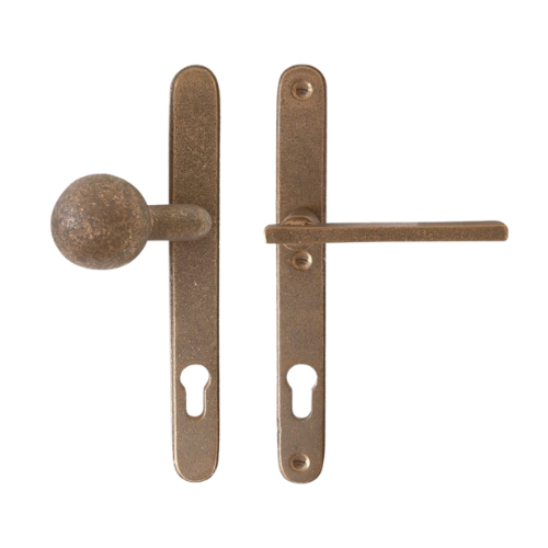 Pure voord. VH langschild knop/kruk PH2017 72 PZ, ruw brons