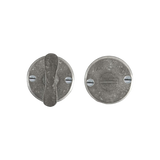 Pure V&B garnituur op rond rozet 50R mm, ruw metaal