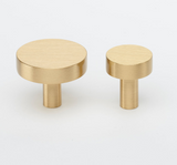 Ascot meubelknop 38 mm, messing ongelakt