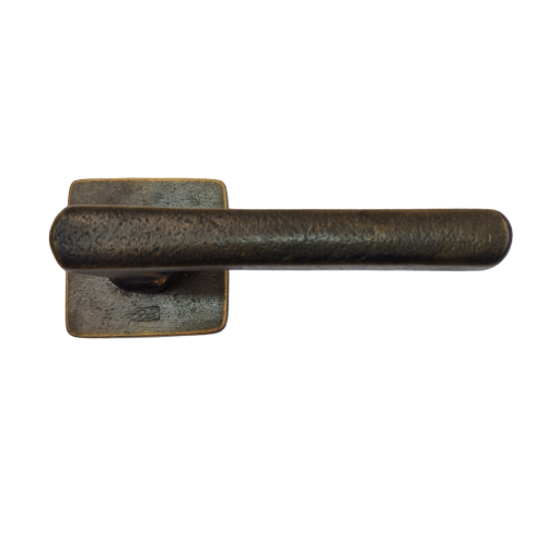 Pure deurkrukken ph1920 op vierkant rozet, Dark Bronze