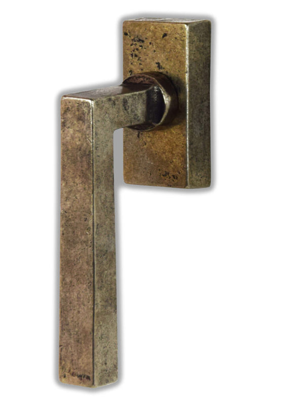 Giara raamkruk M12 L-model op rechthoekig  rozet, oud tin