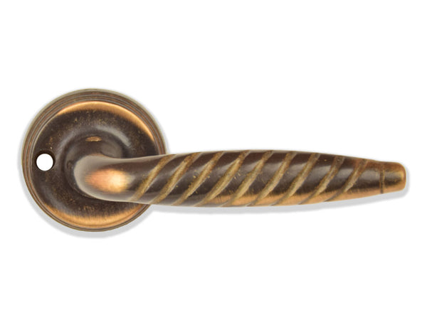 Giara deurkrukken M5/R1 op rond rozet 38 mm, verdonk. brons