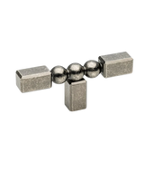 Meubelknop Orbe T-model 95 mm, Tumbled Nickel