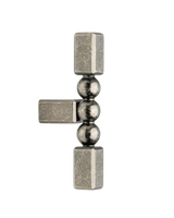 Meubelknop Orbe T-model 95 mm, Tumbled Nickel