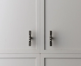 Meubelknop Orbe T-model 95 mm, Tumbled Nickel