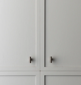 Meubelknop T-model 38 mm, getrommeld nikkel