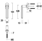 Quincalux Palma raamkruk L-model