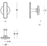 Quincalux Paris deurklinken T-model op rond rozet