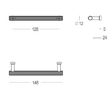 Quincalux Royal meubelgreep 128 mm