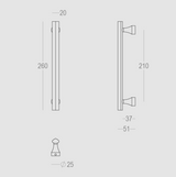 Quincalux Tokyo deurgreep 210 mm