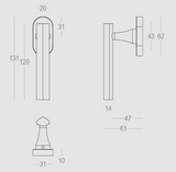 Quincalux Tokyo raamkruk L-model