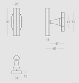 Quincalux Tokyo raamkruk T-model