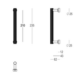 Quincalux Royal deurgreep 210 mm
