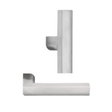 PBTL23-ZR T+L 23mm (L=LW) deurkruk zonder rozetten, RVS mat