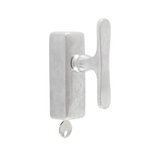 Pure raamkruk T-plat PhT afsluitbaar, mat wit brons