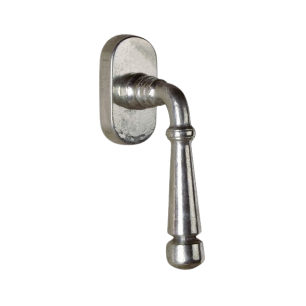 Pure raamkruk model Ph1830 op ovaal rozet, wit brons