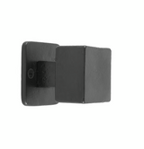 Pure knopkrukken vierkant op vierkant rozet draaibaar, verouderd ijzer (zwart)